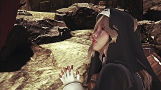 3d hentai animation - female knight lose to monster ork episode 1