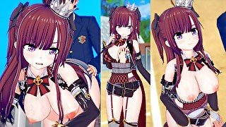 【エロゲーコイカツ！】爆乳「ナコ(オリキャラ)おっぱい揉みまくりH！巨乳仁王立ち手コキ・フェラ・パイズリ・正常位・バック3DCGアニメ動画[Hentai Game Koikatsu!