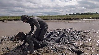 Mud Wrestling--Who Wins, Women or Man!