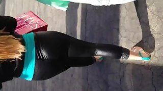 Mexican in see thru black leggings