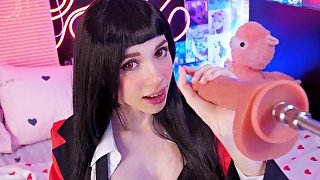 GAMBLING SEX: YUMEKO JABAMI POV BLOWJOB + CREAMPIE