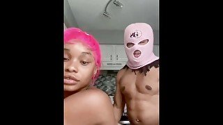 Tiny Whiny told him to put on this PINK MASK and Beat that Ass