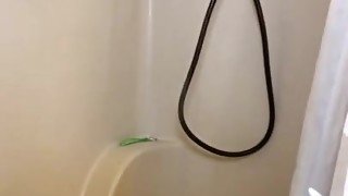 hairy ssbbw takes a shower