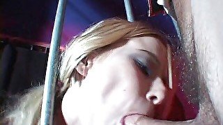 Daring teen in a cage endures a hardcore bdsm sex encompassing fascinating blowjobs