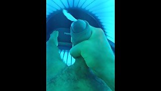 Cumholio in tanning bed