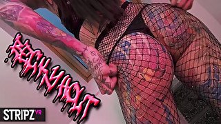 Becky Holt in Fishnets - StripzVR