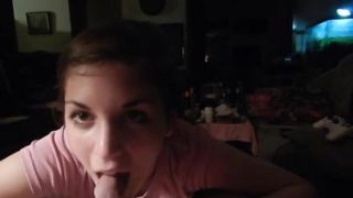 Godlike teenage girl is making a best blowjob of my life