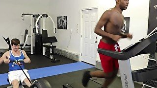 Colby Chambers drools over Kylans ass on the Treadmill and Nuts in him TWICE RAW!!!