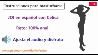 JOI Español hentai con Celica, reto 100% Anal. Rol estilo ASMR.