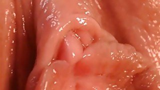 Damn fucking hot closeup of my sweet girlfriend's soaking pink pussy