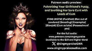 Pulverizing Your Girlfriend's Pussy, and Soothing Her Sore Cunt with Loads of Cum audio preview