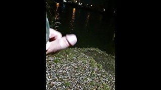 Out in the park with my dick out - risky