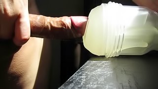 Fucking Fleshlight and cumming inside