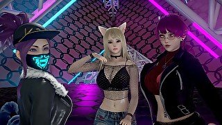 [MMD] ITZY - LOCO Ahri Akali Kaisa Evelynn Seraphine Kda Sexy Kpop Dance 4K 60FPS League of Legends