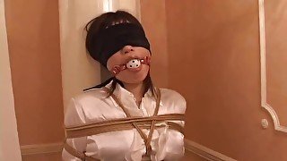 Asian Standing, Gagged &amp; Vibed