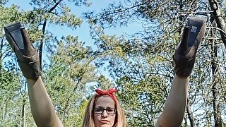 Outdoor masturbation exhibitionism and squirt