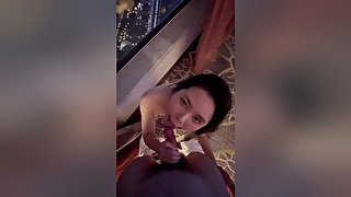 Skinny Asian teen 18+ Sucking Cock Pov Style