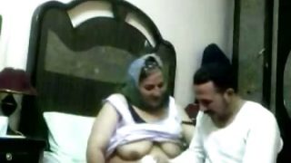 Horny Arab couple caught fucking by spy cam in hotel room