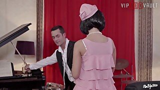 Brunette MILF goes wild with a musician in hot czech pussy video