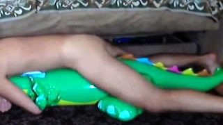 Big inflatable alligator humping cum