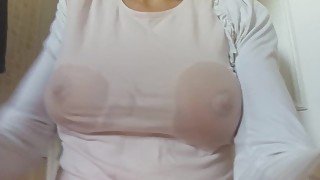 boobs-belly dance with trasparent shirt