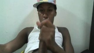 Horny Twink Ghetto Masturbates Ebony Cock