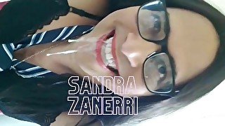 Sandra Zanerri drinks from the cum machine