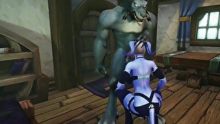 Werewolf Blowjob  Warcraft Porn Parody