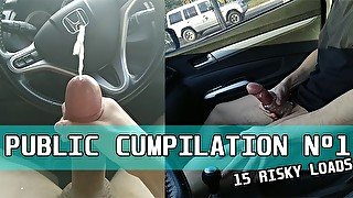 Public Cumpilation #1 - 15 Cumshots in Public