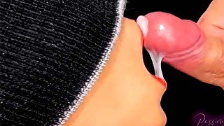 The Best Milky Super Sensual Blowjob For Your Cock! with Cum in Mouth. Foreground