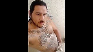 Solo Horny dad in shower