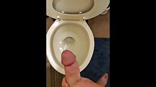 Jerk off Into toilet