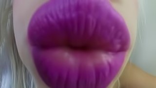 Purple Lipstick Kisses