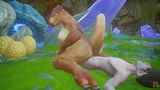 Teen guy Fucks Big Dragon Scalie Girl