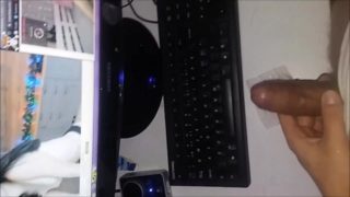 Pee on computer screen and keyboard