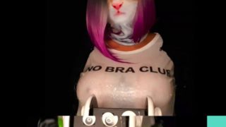 =^.^= Halloween Glitchy Wet Boobs Nip Flash --- Elle ASMR