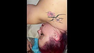 Horny MILF gets face fucked and used