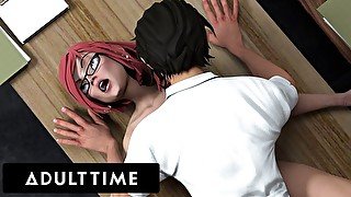 ADULT TIME - Hentai Sex University Prodigy Dominates Principal's Pussy For His Midterm Exam