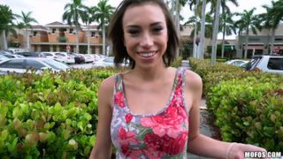 Sex-Obsessed Amber Fucked Outside