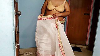 Get hot after seeing neighbor aunty wearing saree - uhh ahh fuck me