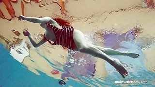 Small teen tits look even better underwater