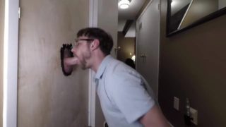 ass to mouth, huge cumshot taking daddy's cock at the glory hole