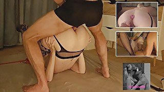 Hot Milf wife, teased with butt plugs, gets anal fucked - ending in orgasms and creampie for both!