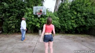 Brooklyn chase posing and playing basketball outdoor