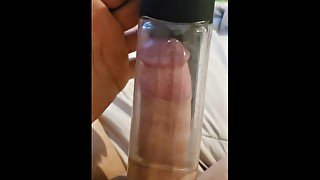 Big cumshot after pump my dick