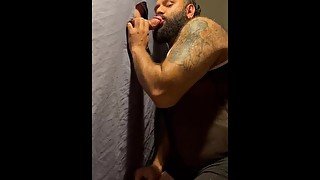 Hung daddy at the gloryhole