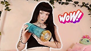 Tgirl Trying Out Sloppy Toppy Super Suck Gawk Gawk 3000 Blowjob Machine  Honey Play Box Masturbator