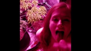 KINKY  BABE LOVES  AND SUCKS DICK IN THE GROW ROOM