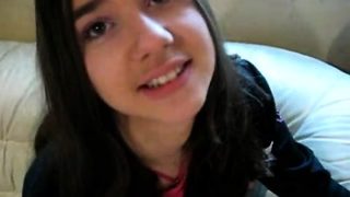 Teen POV blowjob for a big cock