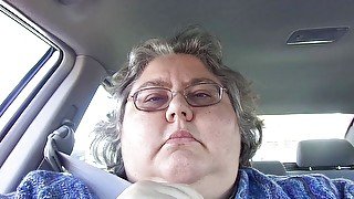 Nurse Vicki ssbbw smoking in the car